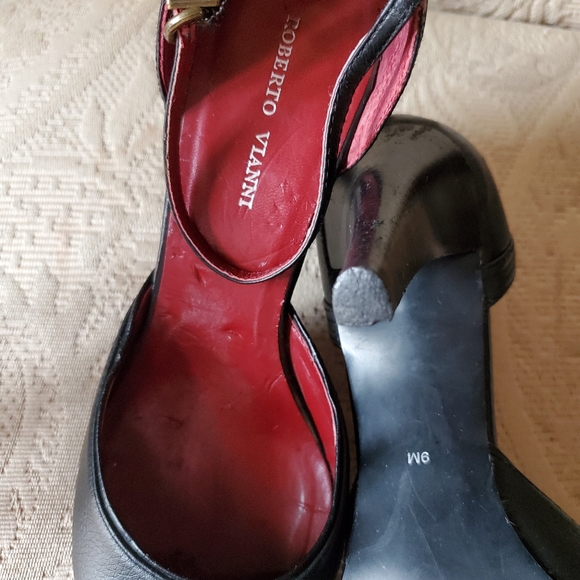 Size 9M Real Leather Black Shoes,Like New, Barely - Picture 2 of 2